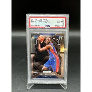 2019-20 Panini Prizm Rookie Sekou Doumbouya #261 PSA 10 GEM MT Rookie RC